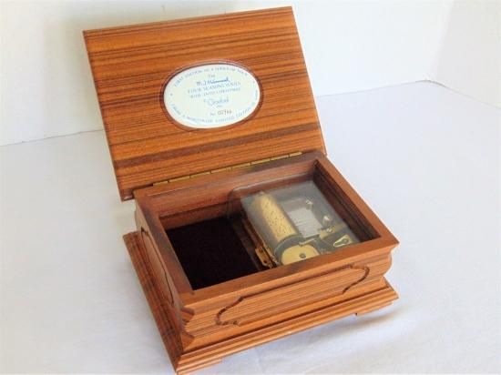 ANRI 木彫り ペアオルゴール Reuge社製ムーブメント付 イタリア製