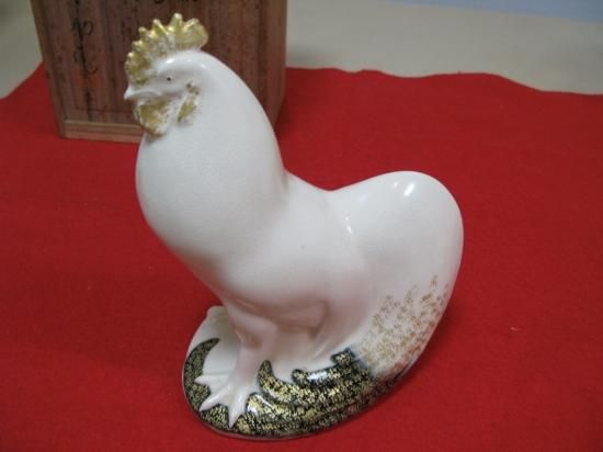 即納!京焼 石田来之助 作 神苑鶏 置物 高21cm 共箱付 無傷 即納!京焼 石田来之助 作 神苑鶏 置物 高21cm 共箱付 無傷