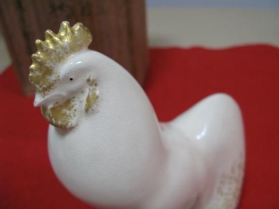 即納!京焼 石田来之助 作 神苑鶏 置物 高21cm 共箱付 無傷 即納!京焼 石田来之助 作 神苑鶏 置物 高21cm 共箱付 無傷