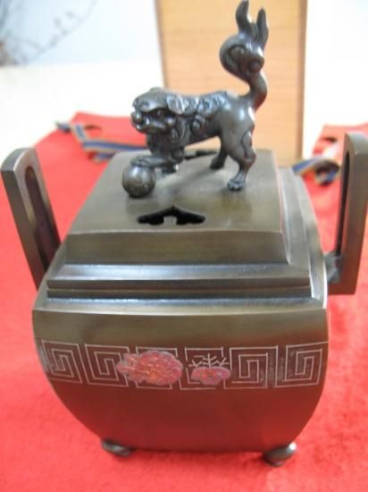 在銘 時代物 銅器 香炉 軽くっ アンティーク