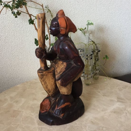 即納！アフリカ インテリア 雑貨 エスニック 木彫り 置物 小物 木像