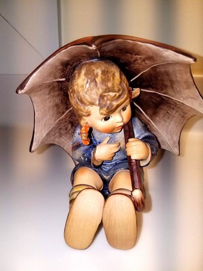 即納！フンメル人形 152/A /B Umbrella Boy&Girl 傘 少年 少女 