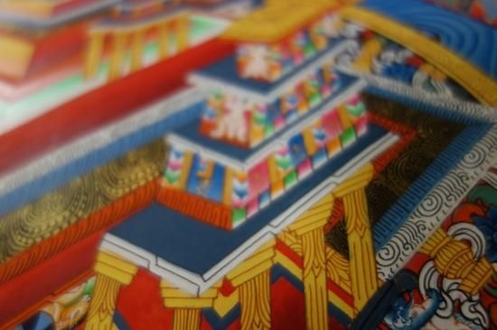 即納！新品 ネパールの仏画 立体的に見える3Dタンカ 曼荼羅 48