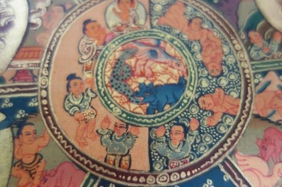 即納！新品 ネパールの仏画 タンカ The wheel of life Ⅲ