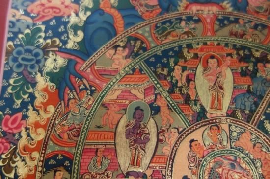 即納!新品 ネパールの仏画 タンカ The wheel of life Ⅲ 即納!新品 ネパールの仏画 タンカ The wheel of life Ⅲ