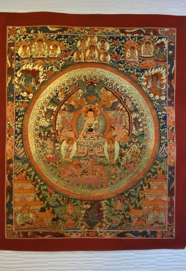 即納！新品 ネパールの仏画 Buddha mandara タンカ ブッダマンダラ