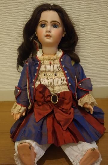 即納!アンティーク ビスクドール Jumeau ジュモーX 50cm 即納!アンティーク ビスクドール Jumeau ジュモーX 50cm