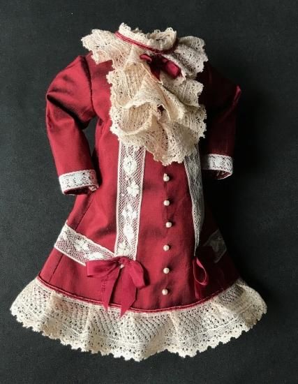 即納!【送料185円】美品 小さなビスクドール用シルクドレス 即納!【送料185円】美品 小さなビスクドール用シルクドレス