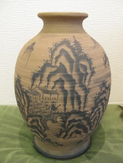 有田焼 肥前有田 置物 鉢カバー 陶器 手描き インテリア 骨董品 金魚鉢