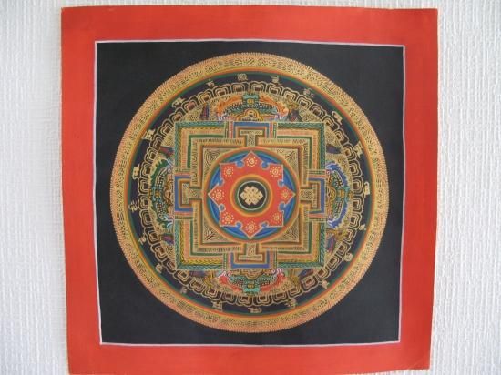 即納！【送料520円】新品 ネパールの仏画 タンカ 曼荼羅 25.5