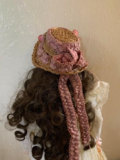 即納！アンティーク 初期ホイバッハ 革ボディビスクドール