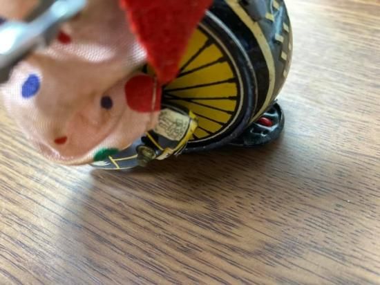 即納!完動! 1960年代 ピエロの一輪車 ブリキ トープレ 即納!完動! 1960年代 ピエロの一輪車 ブリキ トープレ