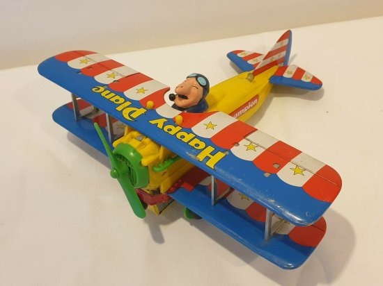 即納 昭和レトロ Tps トープレ 1960年代 珍しい電池式ブリキ玩具 ハッピープレーン チャンピオン Happy Plane Champion 飛行機 ビスクドール アンティークの通販店舗 ワールドドール
