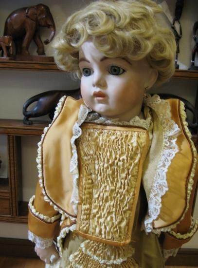 13号ヘッドビスクドールブリュリプロアンティークジュモーボディ