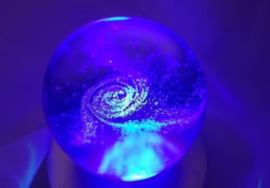 即納！宇宙の銀河をモチーフにしたオブジェ 銀河シリーズ 青の