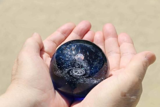 即納！ワタナベカズオ 宇宙の銀河をモチーフにしたオブジェ 銀河