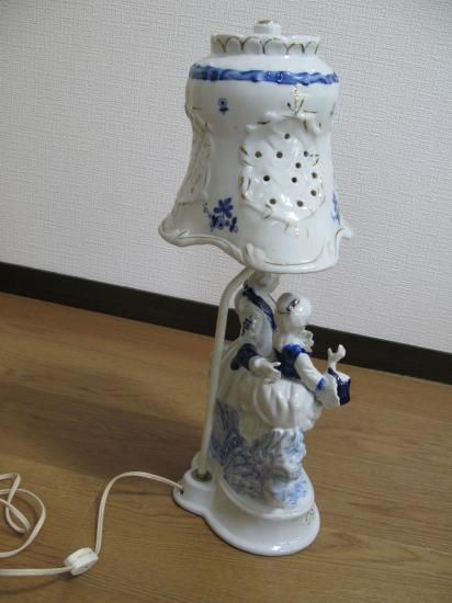 即納！瀬戸ノベルティ 古代人形スタンドランプ マスターズ陶芸