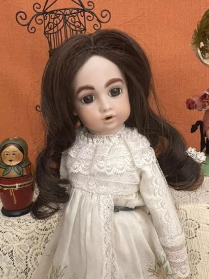 アンティークビスクドール用シューズ　ブリュシューズ　革製　ソックス付き Yahoo!オークション -「ドールシューズ」(ビスクドール) (人形