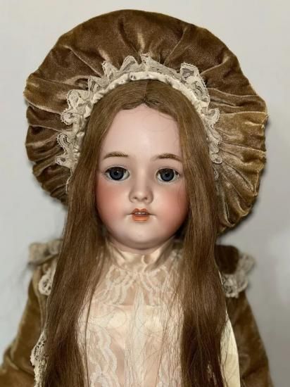 ②アンティーク　布花　薔薇　フランス　ビスクドール 花冠　ハンドメイド　素材 フランスアンティーク 1920年頃 シルクロココ布花付き ドール用