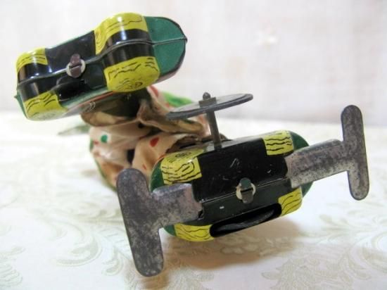 即納！ 完動品 1950年代トープレ製 スケートするピエロ ブリキ
