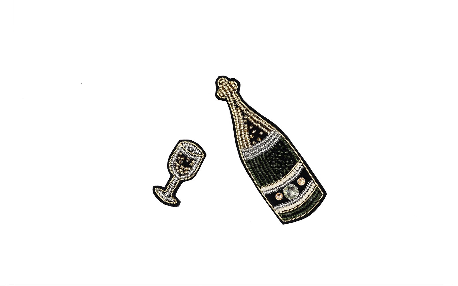 ブローチ・ピンズキット シャンパンとグラス - WEB SHOP | maison des 