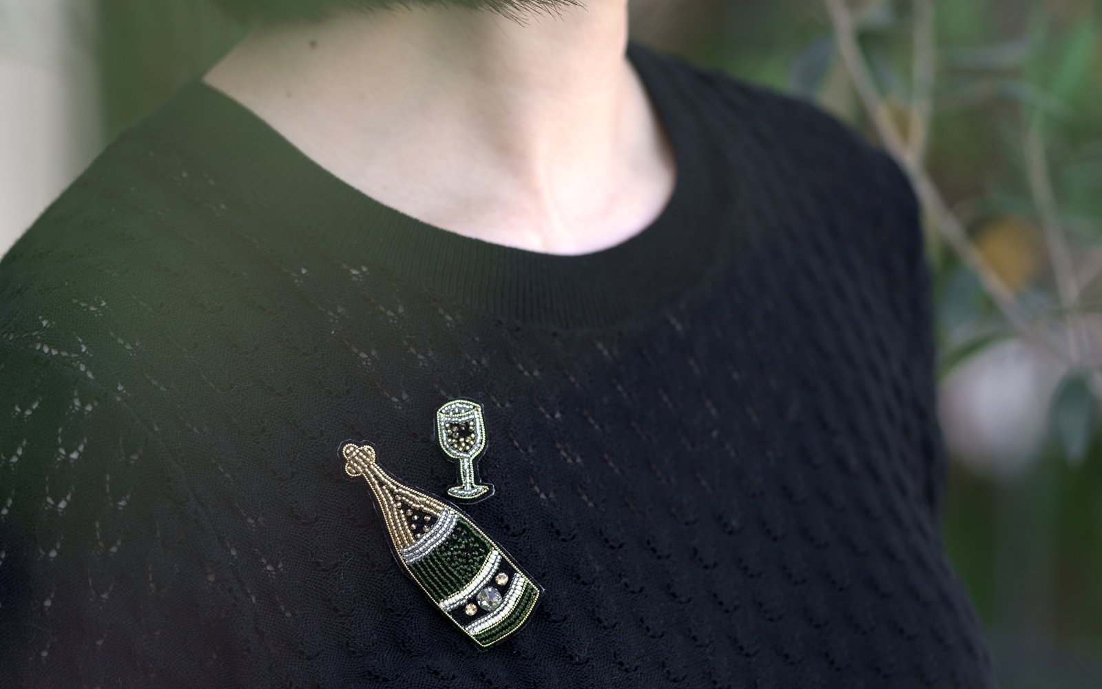 ブローチ・ピンズキット シャンパンとグラス - WEB SHOP | maison des 