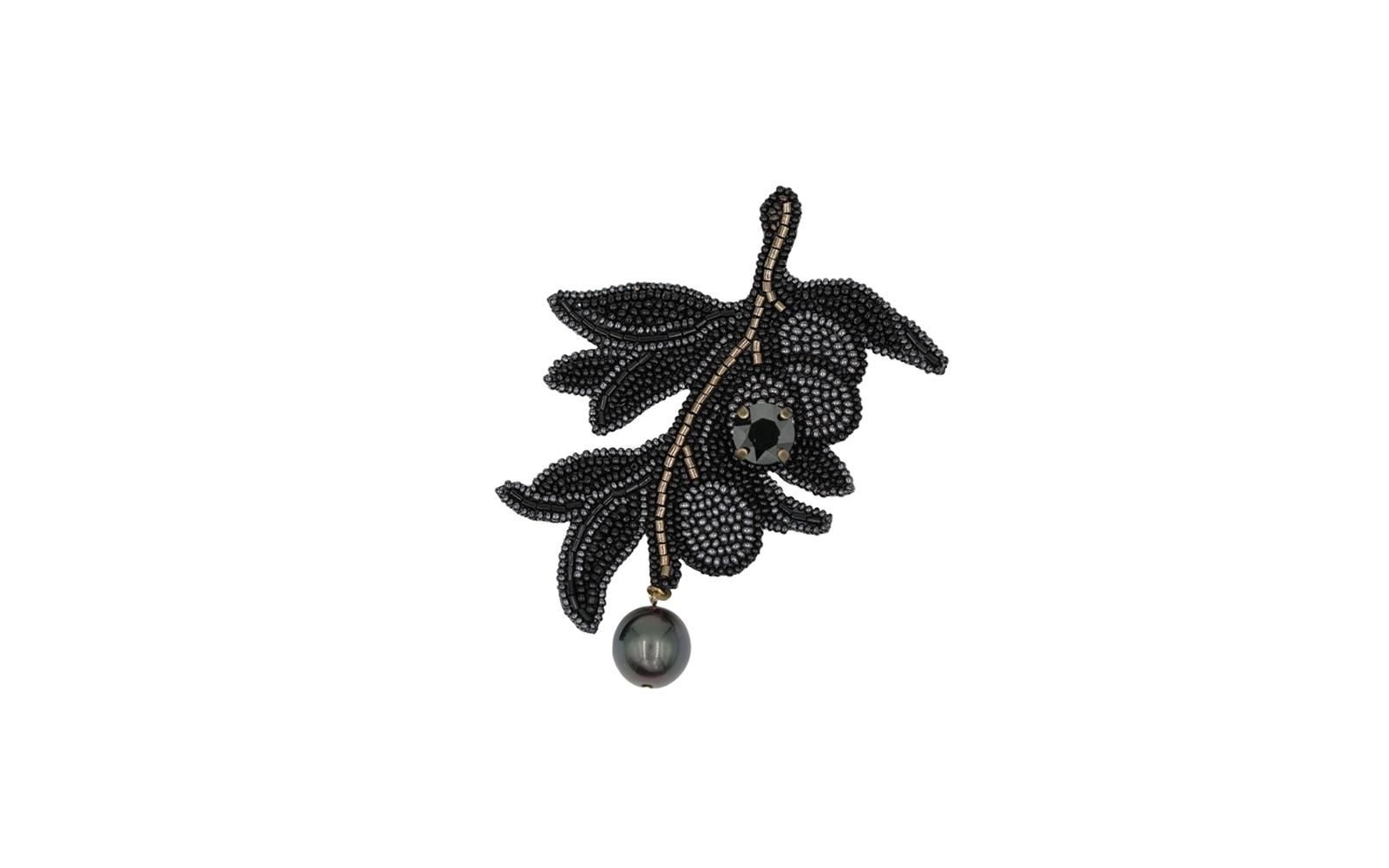 黒オリーブ ブローチ - WEB SHOP | maison des perles|メゾン 黒オリーブ ブローチ - WEB SHOP | maison des perles|メゾン
