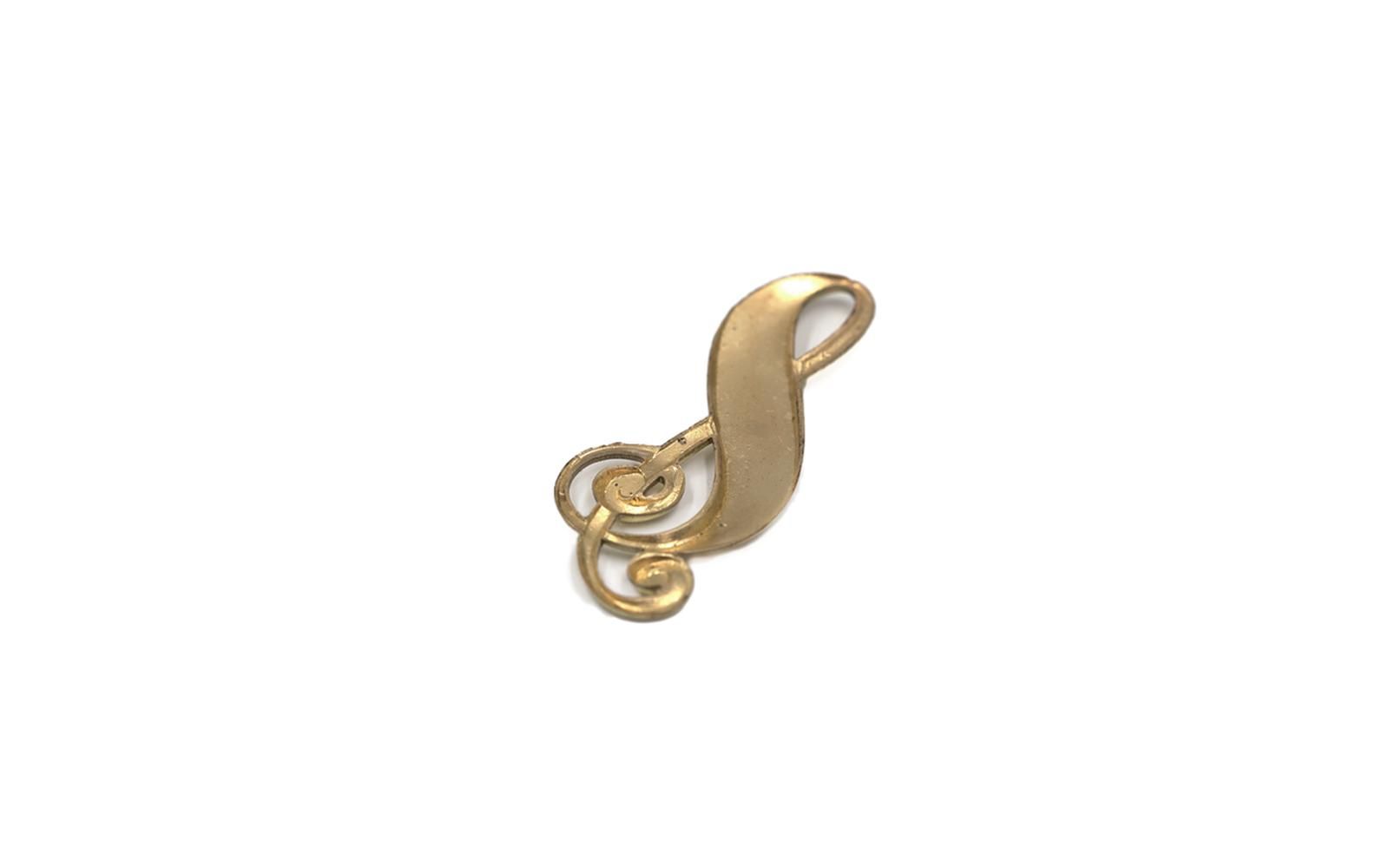 ベル　真鍮製　アンティーク　レトロ　古物　紐付　絵柄　刻印　鷲 真鍮モチーフ「ト音記号」 - WEB SHOP | maison des perles