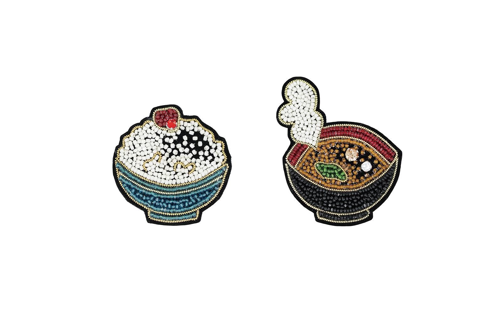 ブローチキット　ごはんとお味噌汁 - WEB SHOP | maison des perles｜メゾン・デ・ ペルル