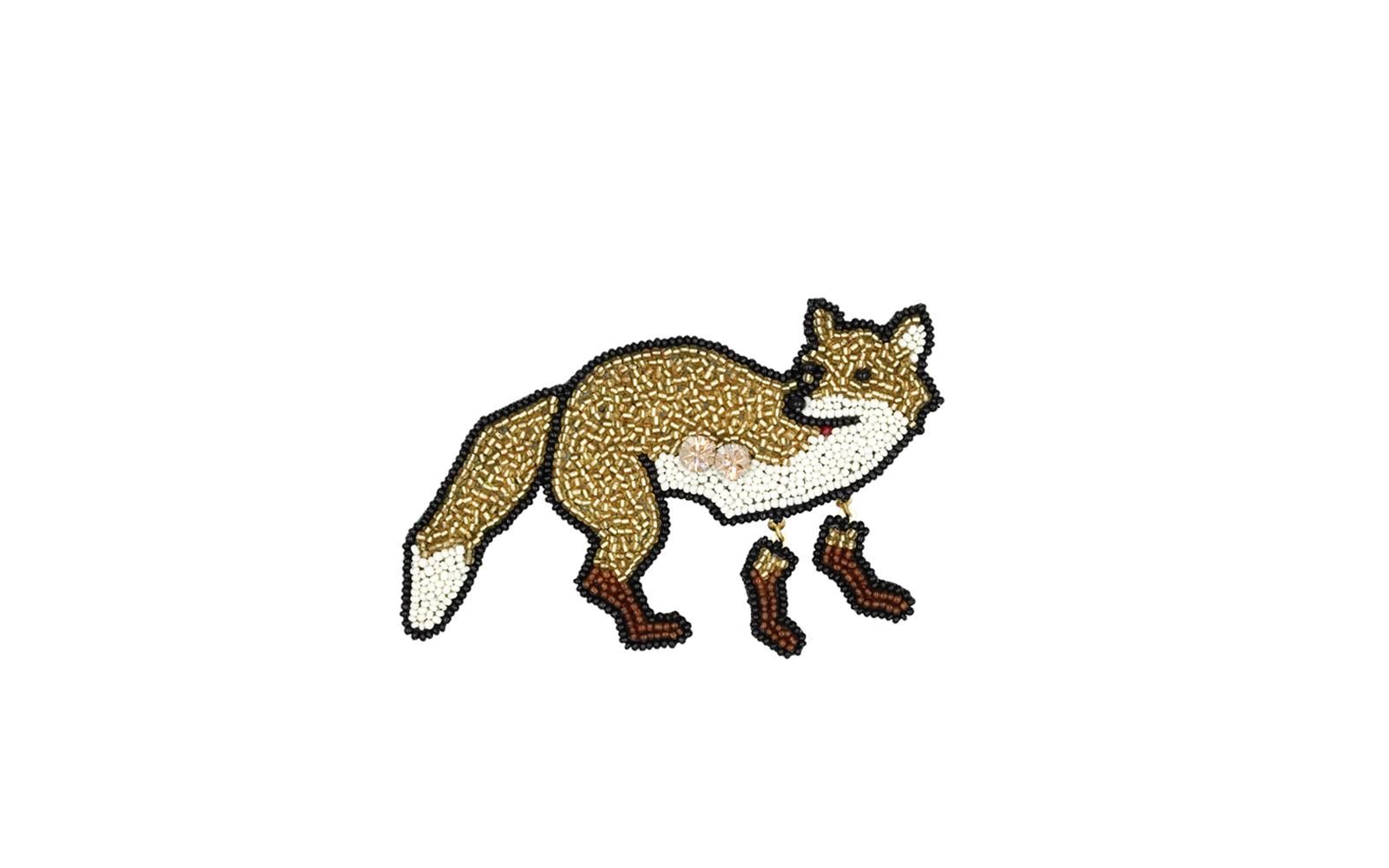 キツネ ブローチ - WEB SHOP | maison des perles|メゾン・デ キツネ ブローチ - WEB SHOP | maison des perles|メゾン・デ