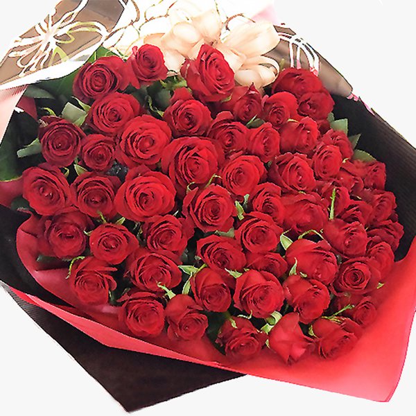 Bouquet of 60 red roses｜mermaid＋Flowers