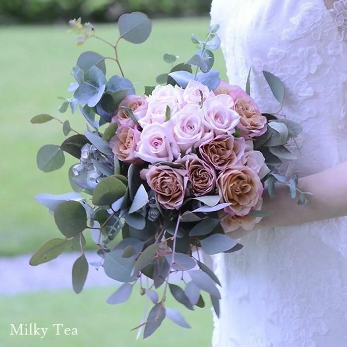 ✿* とてもボリューミー♬ ニュアンスカラー♡ 大きめ造花バスケット ✿* ✿* とてもボリューミー♬ ニュアンスカラー♡ 大きめ造花