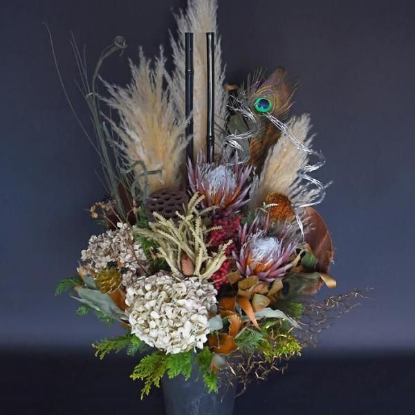 お正月 迎春 2025 】迎春 お正月 玄関飾り ドライ 門松 アレンジメント