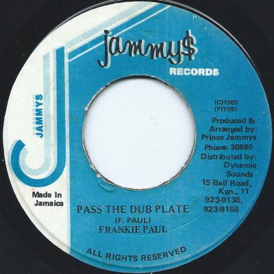 A: Pass The Dub Plate / Frankie Paul - レゲエレコードストア NEGRIL