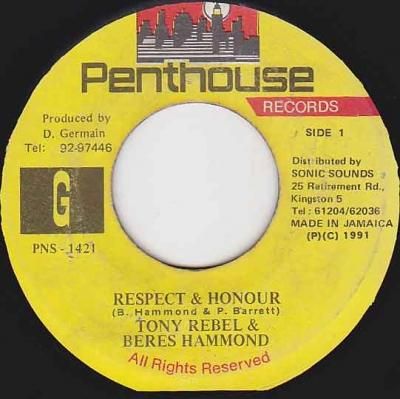 A: Respect & Honour / Tony Rebel & Beres Hammond - レゲエ A: Respect & Honour / Tony Rebel & Beres Hammond - レゲエ