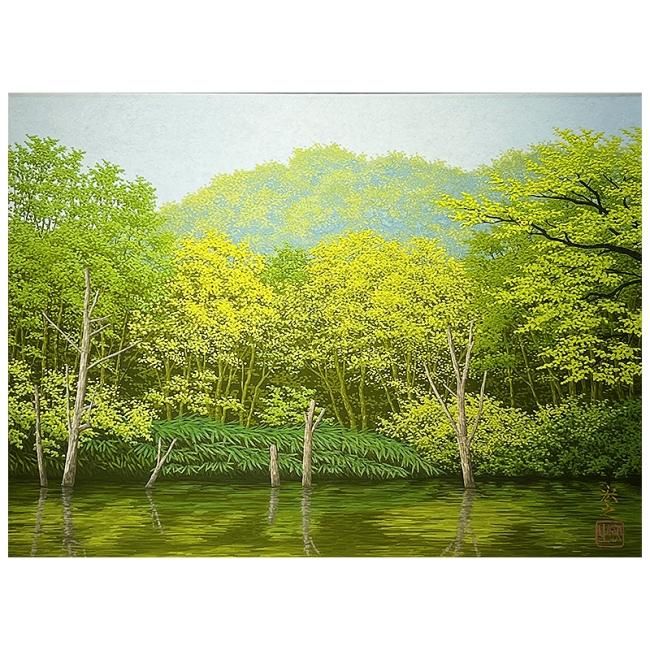 油絵 絵画【新緑の光】 | csm.cg