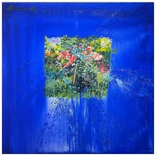 長谷川青澄「永観」日本画 額装 共シール G（133th KOGIRE-KAI