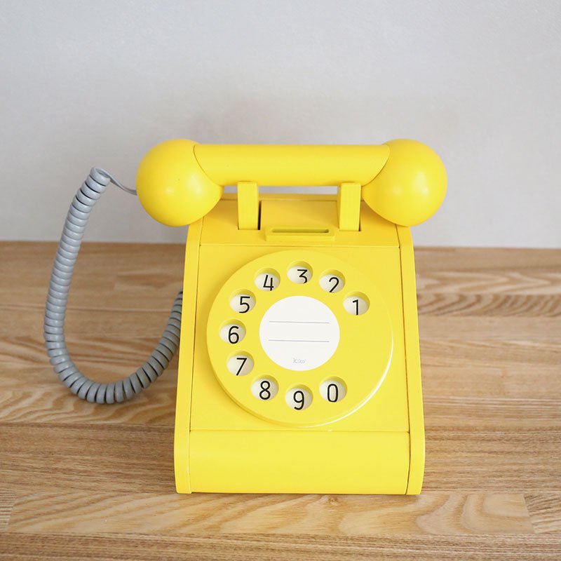 送料無料 Kiko Telephone Yellow キコ テレフォン イエロー 木のおもちゃ Filt St フィルトエスティ 雑貨 キッズ ギフトの通販