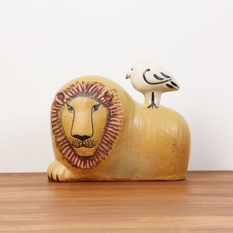Lisa Larson Lion with Bird｜リサ・ラーソン ライオンと鳥【ライオン