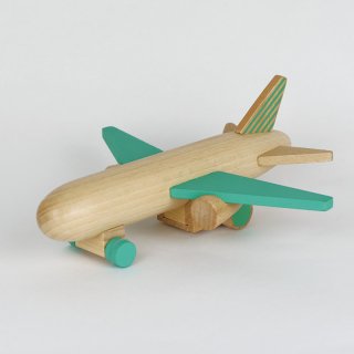 kiko+ hikoki-jet green｜キコ ヒコーキジェット グリーン【木のおもちゃ・ギフト】
