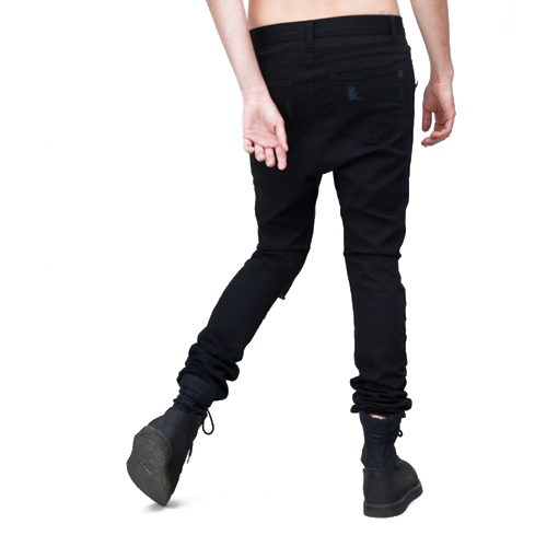OAK NYC(オーク ニューヨークシティ)商品ページ - Trashed Drop Skinny Jeans - Black -  VENTURER(ベンチュラー)