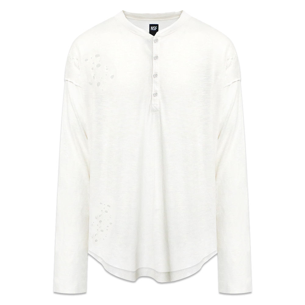 NSF/エヌエスエフ】 L/S HENLEY Tシャツ(KHAKI)（Tシャツ