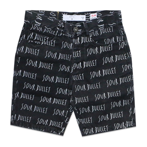 C2H4 LA(シーツーエイチフォーエルエー)商品ページ - Full Print Washed Denim Shorts - Black