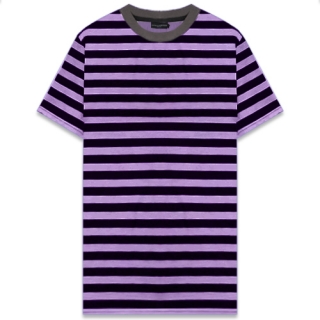 KNYEW(ニュー)商品ページ - Rayon Striped Split Tee - Ox-blood / White -  VENTURER(ベンチュラー)