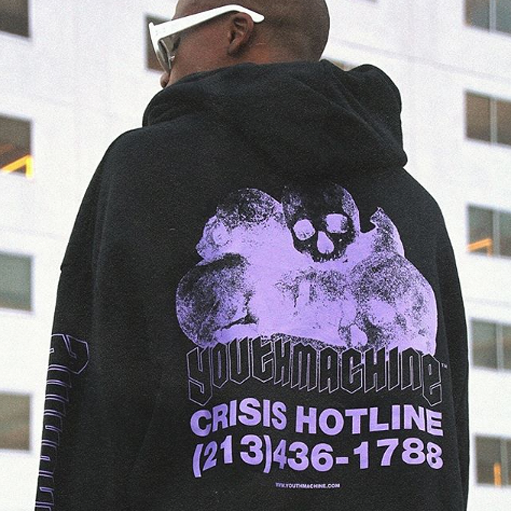 YOUTH MACHINE(ユースマシーン)商品ページ - Crisis Premium Hoodie - Black -  VENTURER(ベンチュラー)