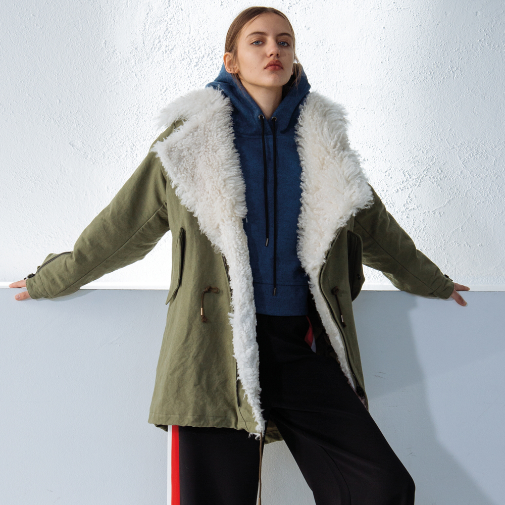 AS65 アエセッサンタチンクエ MA-1 ロング コート ジャケット カーキ AS65(アーエッセ セッサンタチンクエ) 商品ページ - Long Biker Parka