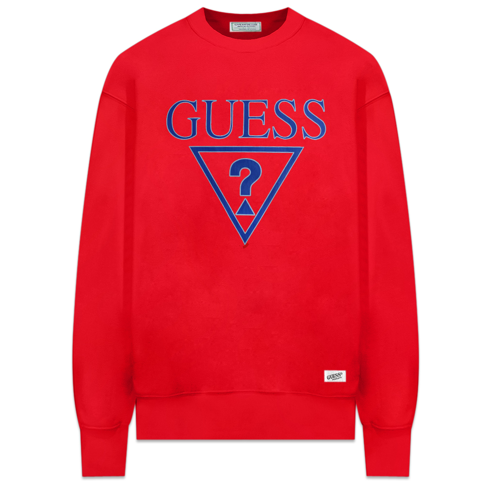 GUESS GREEN LABEL(ゲス グリーン レーベル)商品ページ - Triangle Question Mark Sweater - Red  - VENTURER(ベンチュラー)