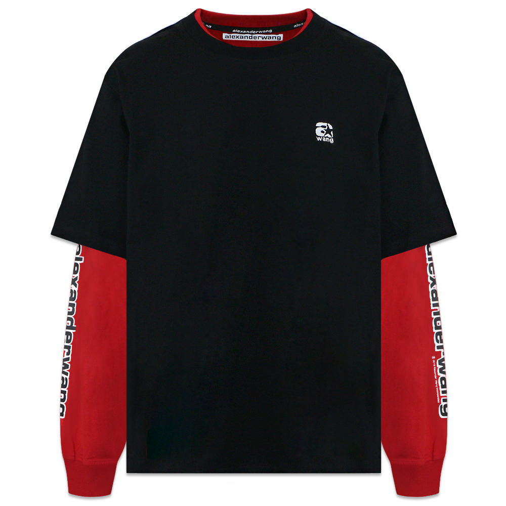 Alexander Wang ロングスリーブTシャツ アップルロゴ alexanderwang アレキサンダーワング ロゴジャカード ショート