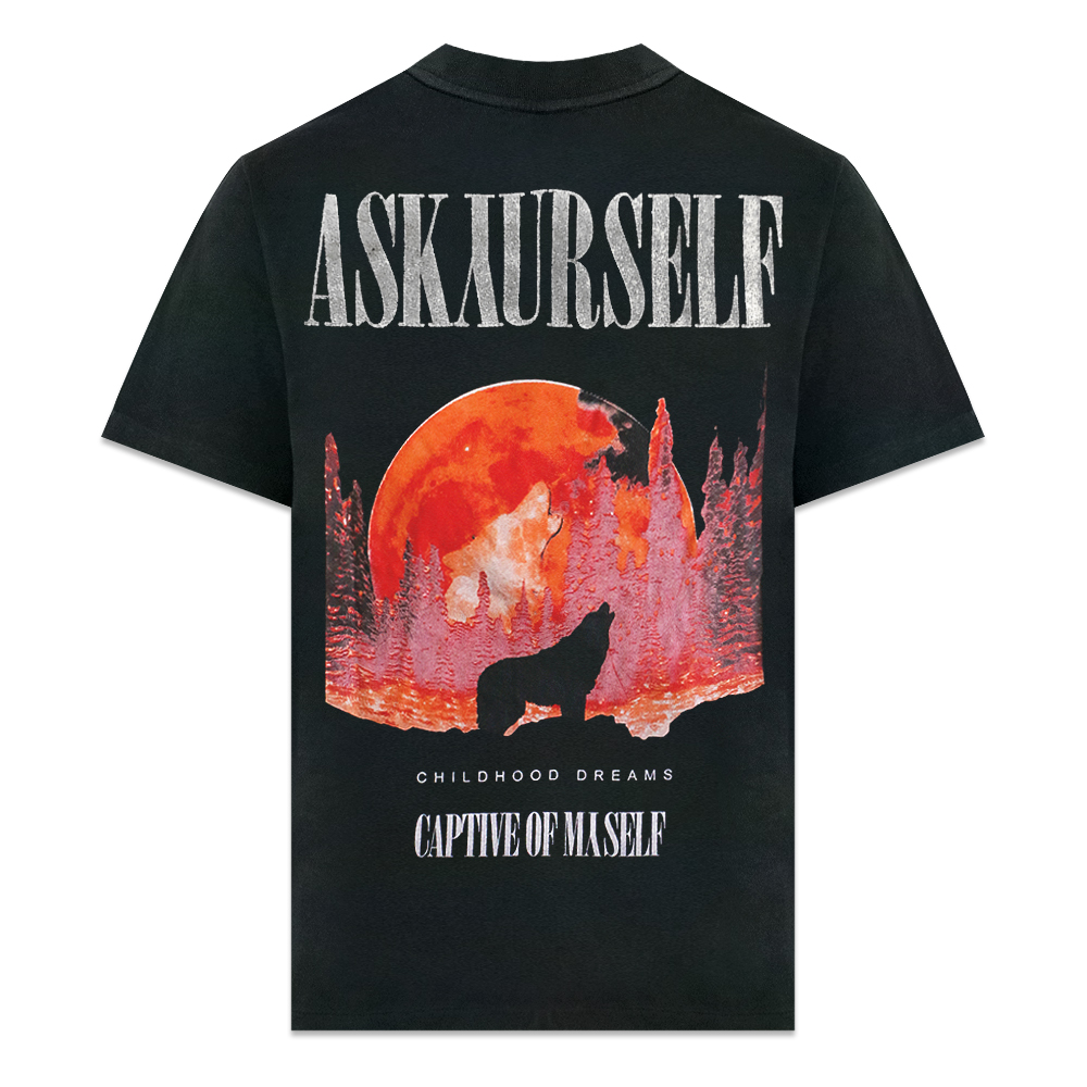 ASKYURSELF vintage加工Ｔシャツ ASKYURSELF (アスクユアセルフ)商品ページ - Wolf Tee - Vintage