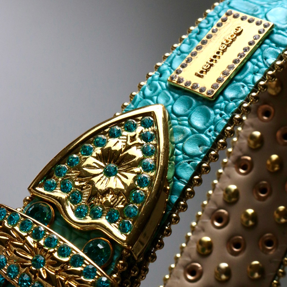 hermetic CRYSTAL BELT ブルー HERMETIC (ヘルメティック)商品ページ - Crystal Belt - Light